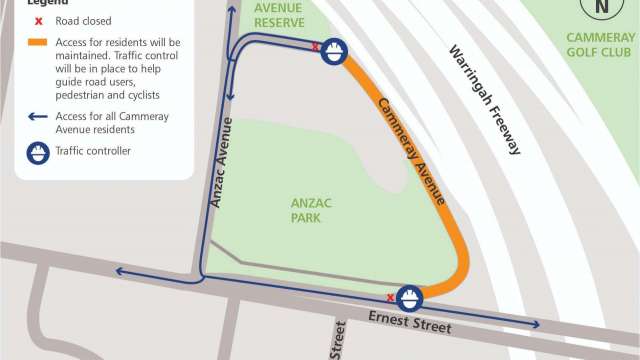 Service and utility relocation work - local access plan for residents on Cammeray Ave from Wednesday 26 May 2021 news post