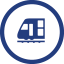 Icon representing rail travel modes