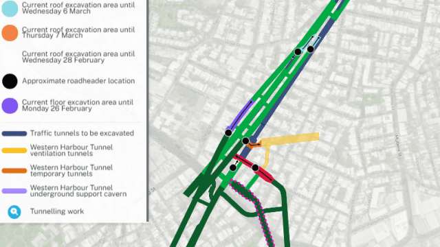 Western Harbour Tunnel Stage 1 - weekly tunnelling update - Rozelle and Balmain | 16 February 2024 news post