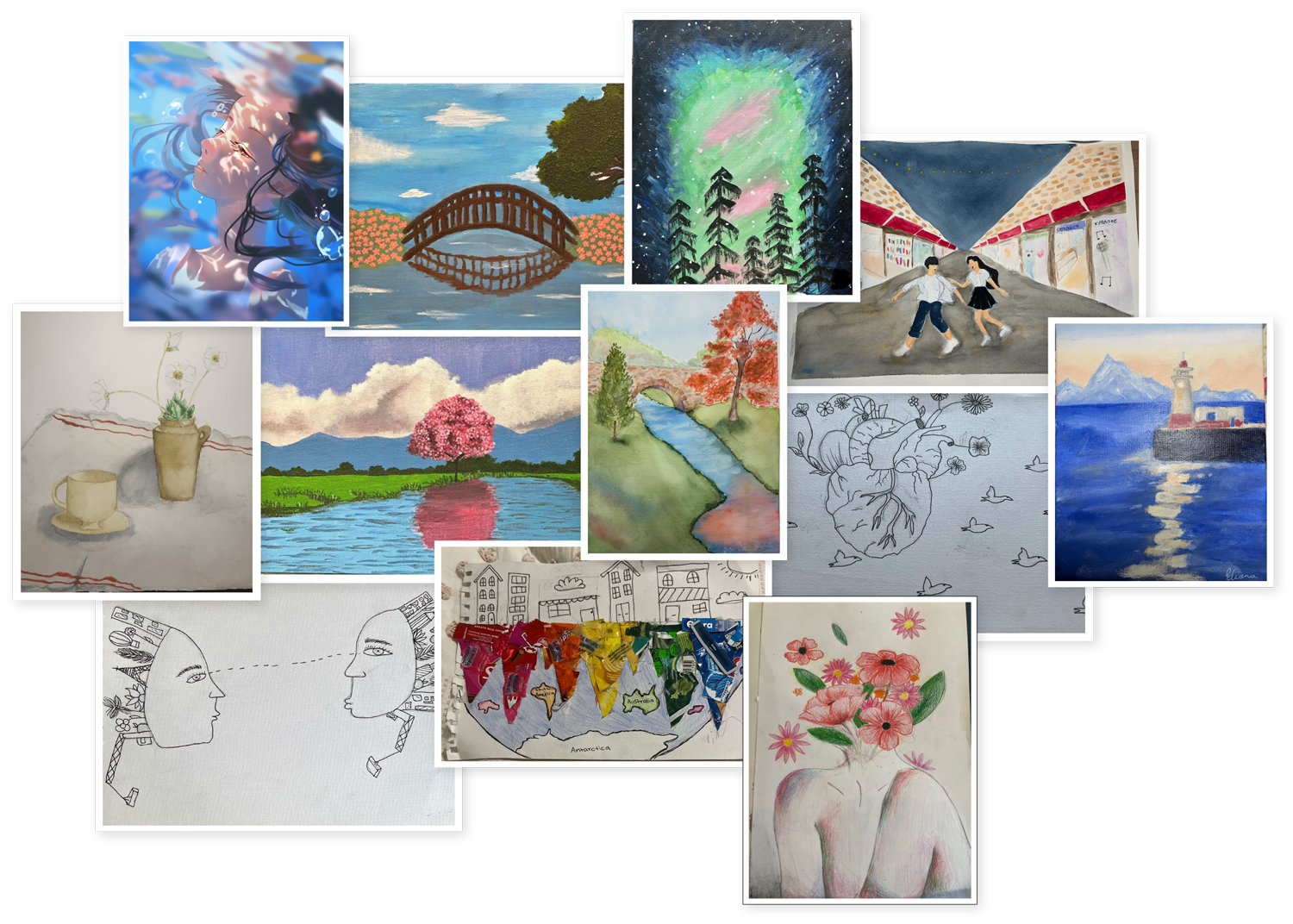 Collection of artworks from Riverside Girls High School