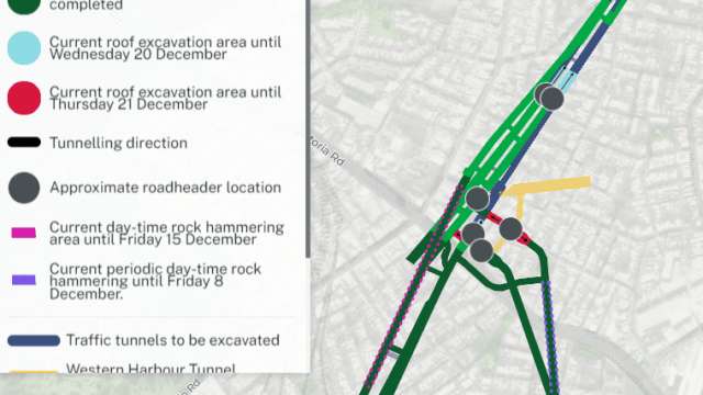 Western Harbour Tunnel Stage 1 - weekly tunnelling update - Rozelle and Balmain | 1 December 2023 news post