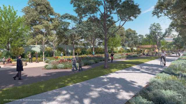 Cosgrove Hall Linear Park render