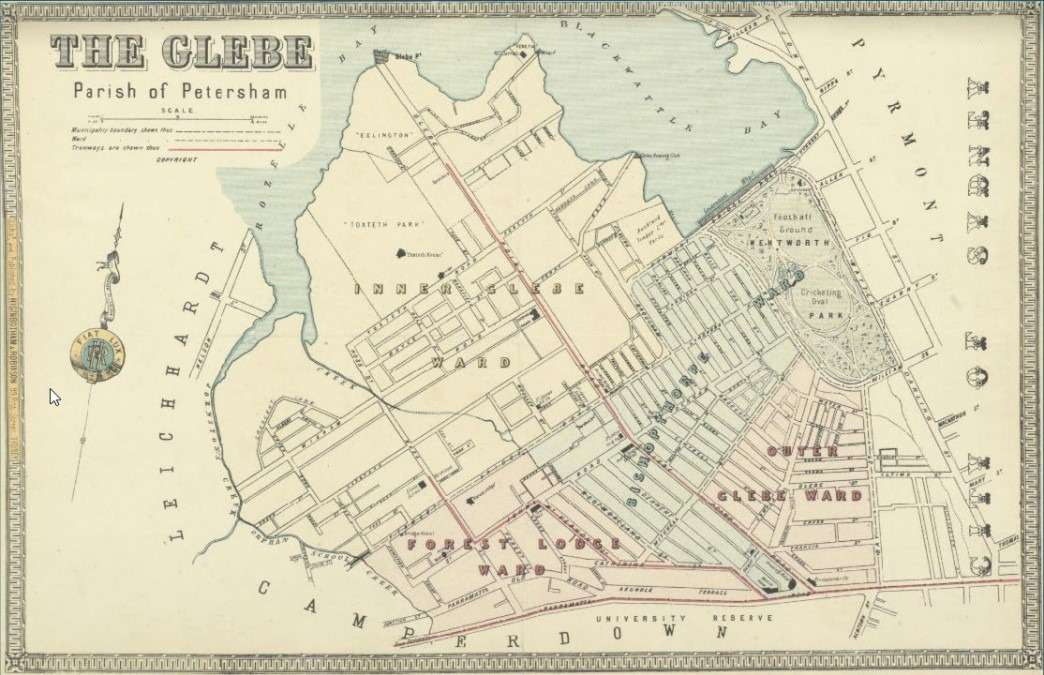 Blackwattle Bay urban renewal portal - 1886 map, The Glebe