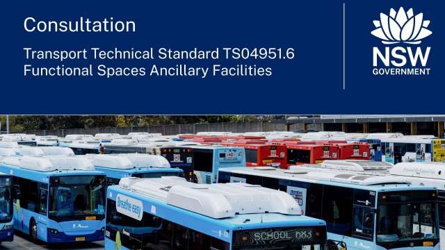 Consultation TfNSW Technical Standard TS04951.6 Functional Spaces Part 6: Ancillary Facilities&nbsp; news post