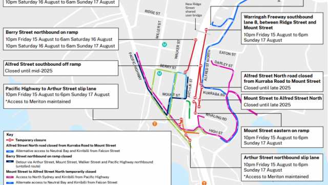 15-17 August traffic map