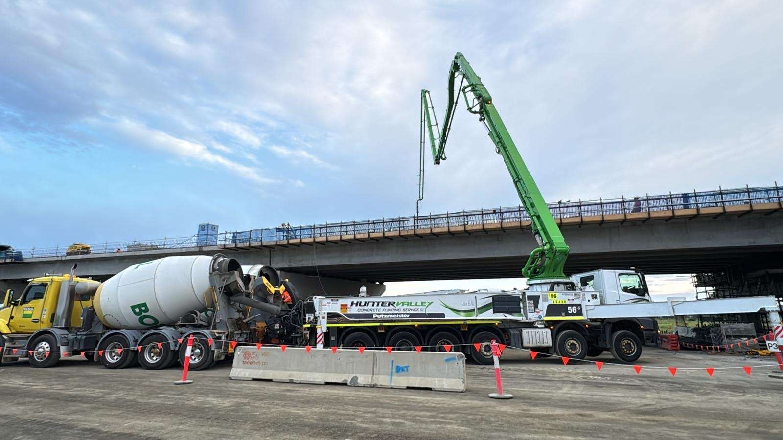 Half the concrete poured for M1 extension viaduct news post thumbnail