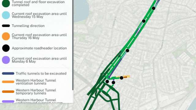 Western Harbour Tunnel Stage 1 - weekly tunnelling update - Rozelle and Balmain | 26 April 2024 news post