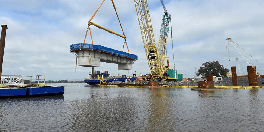 Milestone reached: First pile cap installed for new M1 bridge over Hunter River news post thumbnail