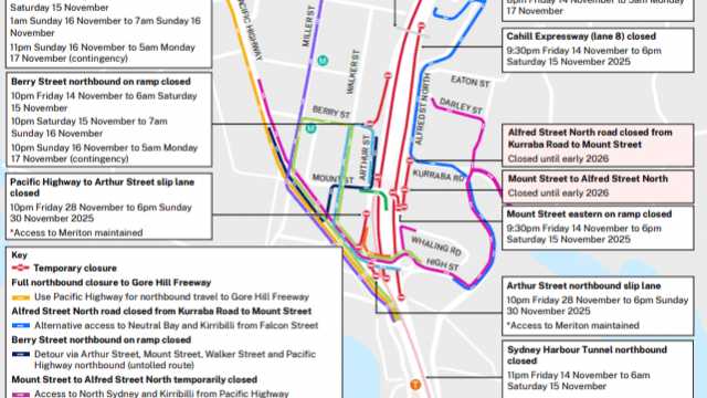 November 2025 traffic map