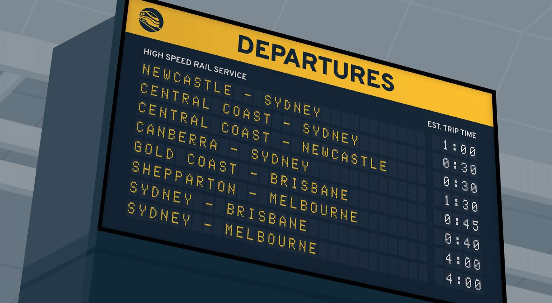 Arrivals board