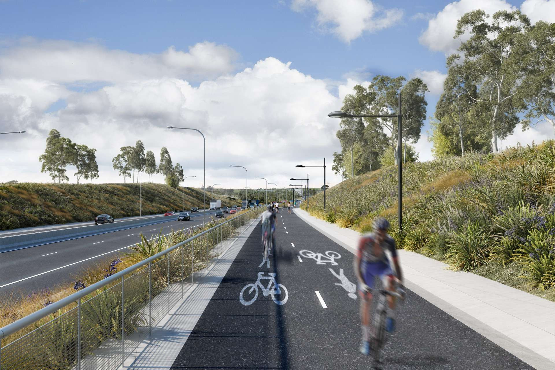 Pedestrian and cycle path