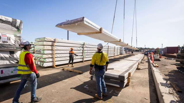 Glulam timber beams delivered to Glebe Island news post thumbnail