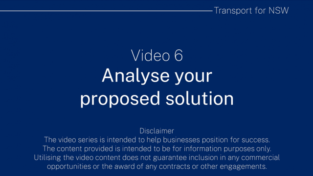 6. Analyse your proposed solution