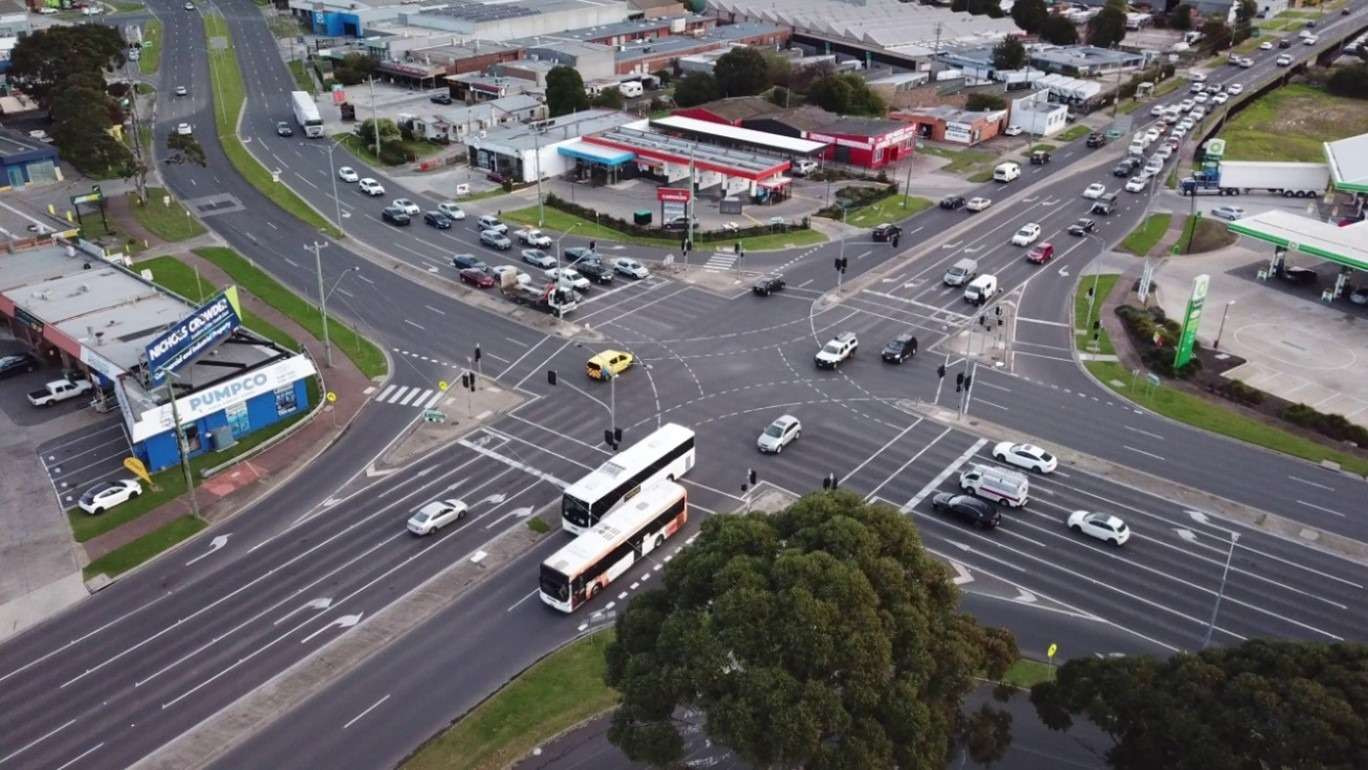 Intersection of Boundary Road and Lower Dandenong Road, Braeside