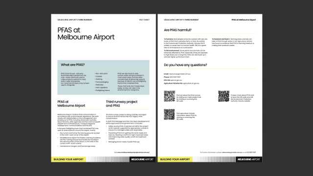 PFAS at Melbourne Airport fact sheet preview