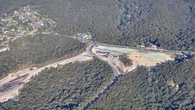 October 2023 - Aerial view looking east from McCaffrey Drive to Lookout Road