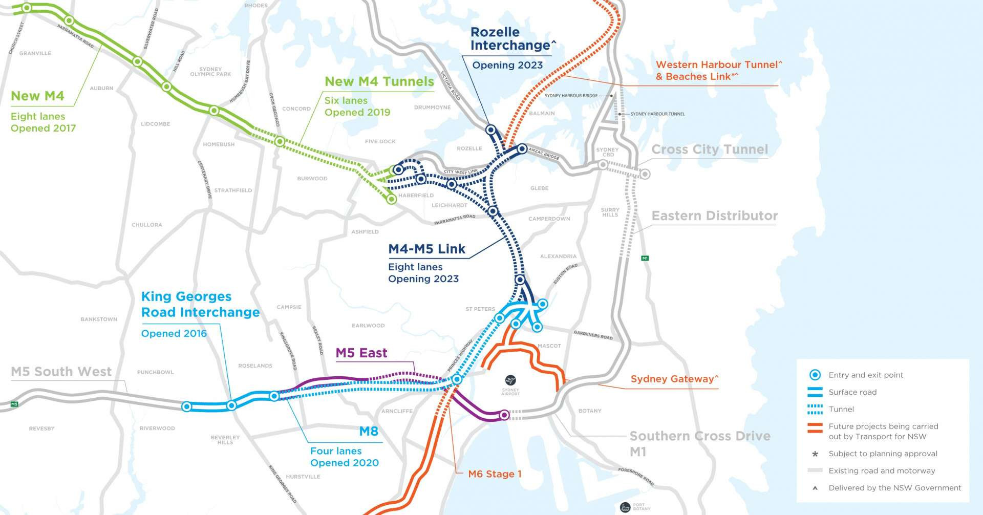 WestConnex Project Map