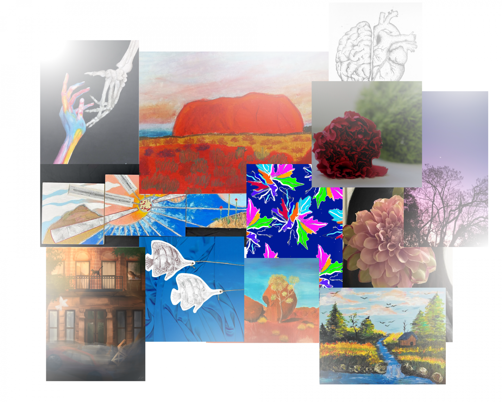 Collection of artworks from Our Lady of Mercy, Paramatta College students