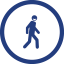 Icon representing walking travel modes