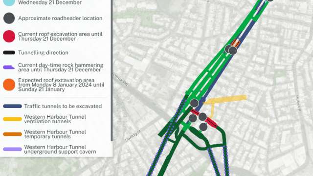 Western Harbour Tunnel Stage 1 - weekly tunnelling update - Rozelle and Balmain | 15 December 2023 news post