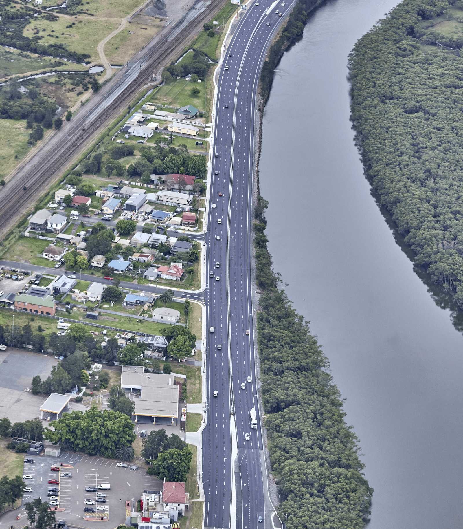 2510 Aerial image of new lanes opening on HSW