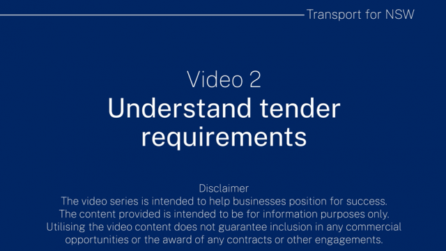 2. Understand tender requirements