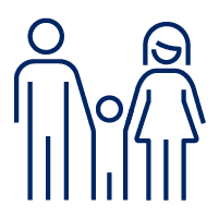Pictograph of a family