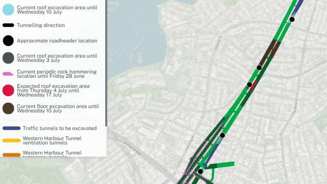Western Harbour Tunnel Stage 1 - weekly tunnelling update - Rozelle and Balmain | 21 June 2024 news post