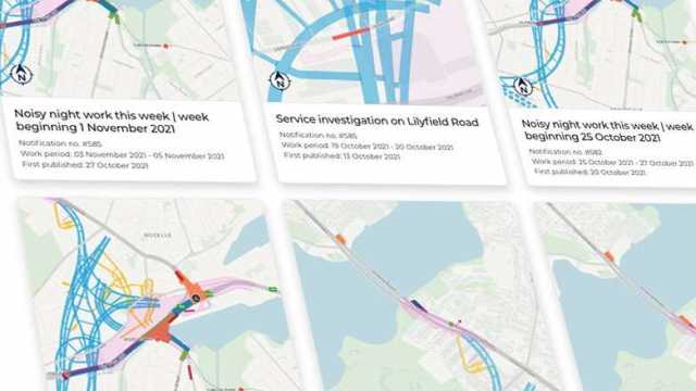 Rozelle Interchange work activity archive page