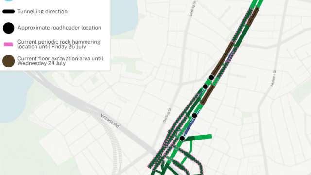 Western Harbour Tunnel Stage 1 - weekly tunnelling update - Rozelle, Balmain and Birchgrove | 5 July 2024 news post