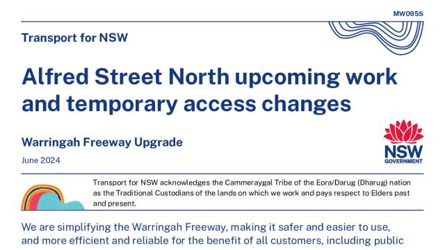 Construction work update - North Sydney & Neutral Bay from Monday 15 April to Sunday 21 April 2024 news post thumbnail