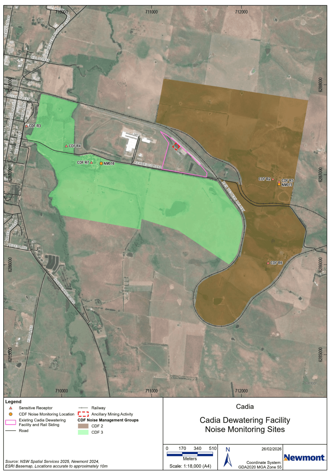 CDF Noise Monitoring Locations