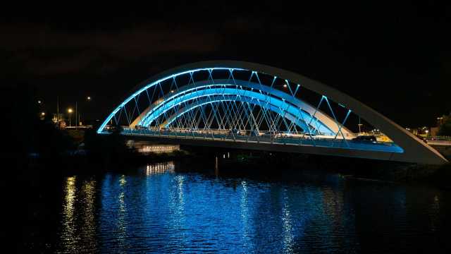 Sydney Gateway Airport_Twin Arch Bridges _night