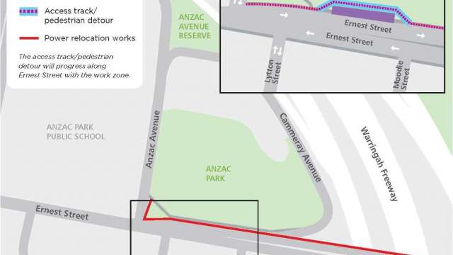 Temporary changes to pedestrian access on Ernest Street, Cammeray, from Monday 9 August 2021 news post