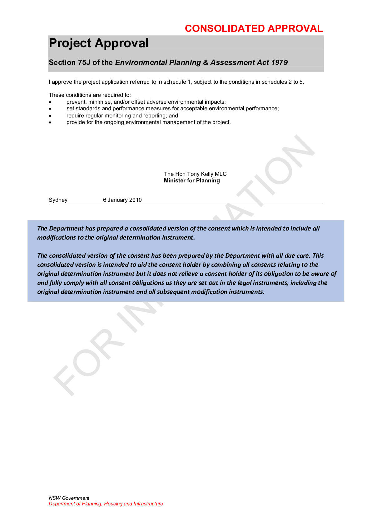 Consolidated Approval Mod15