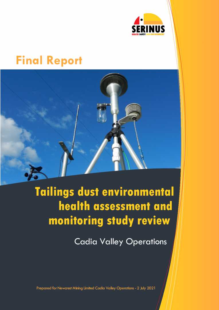 Tailings Dust Environmental Health Assessment & Air Quality Final Report