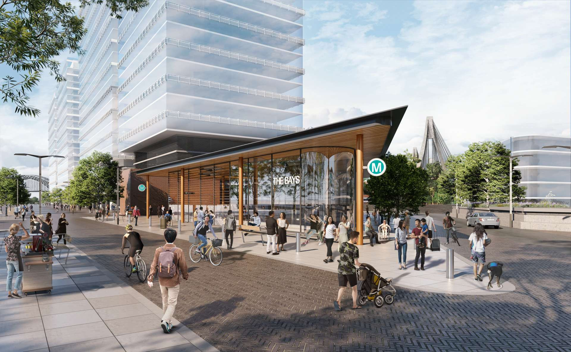 Artist's impression of The Bays Metro Station
