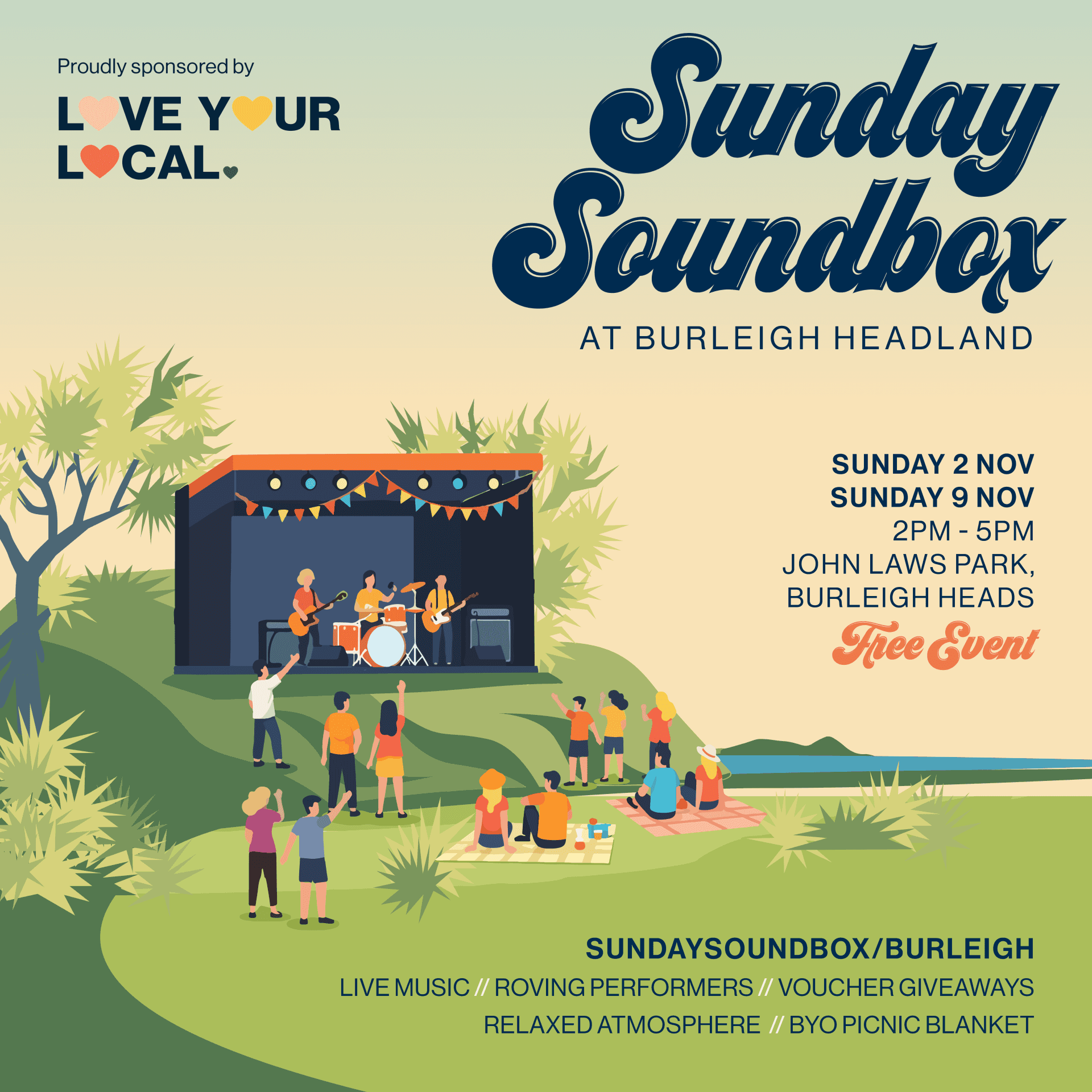 Sunday Soundbox at Burleigh Social Tile