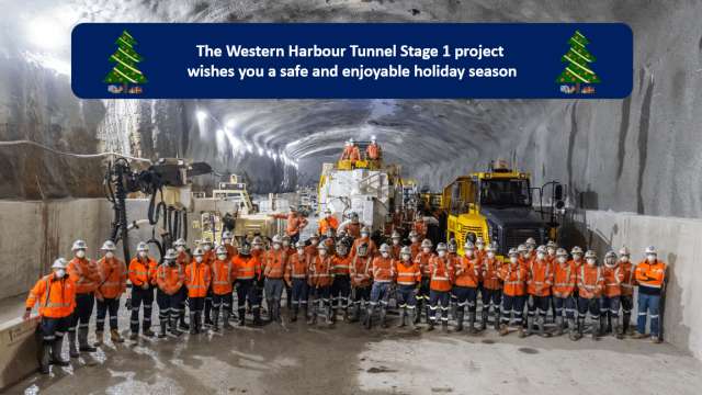 Western Harbour Tunnel Stage 1 - weekly tunnelling update - Rozelle and Balmain | 21 December 2023 news post