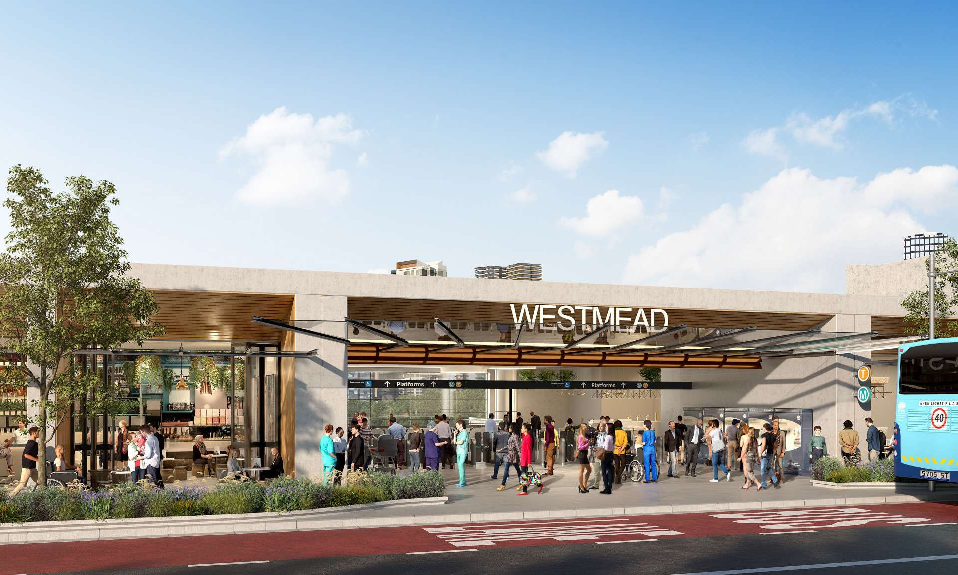 artists impression of Westmead Metro Station