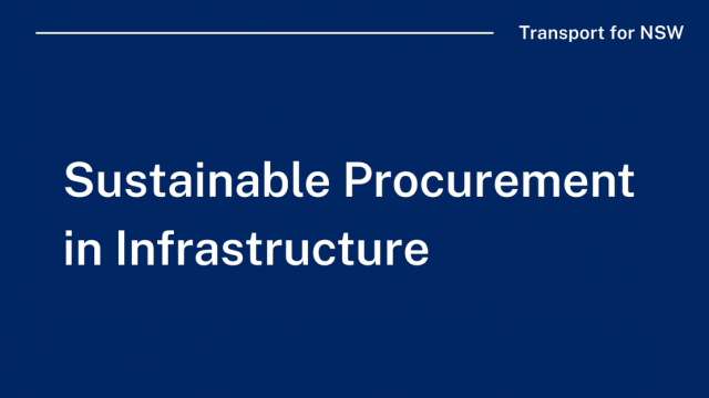 Sustainable Procurement in Infrastructure summary report news post thumbnail